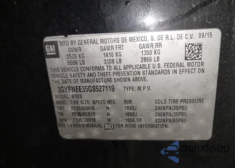 2016 Cadillac Srx Luxury Collection from USA, damaged, VIN 3GYFNEE35GS527119